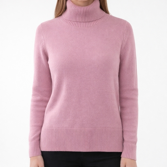 Banana Republic Sweaters - Banana Republic Pink Turtleneck Sweater XS Cozy Classic Knit Coquette
